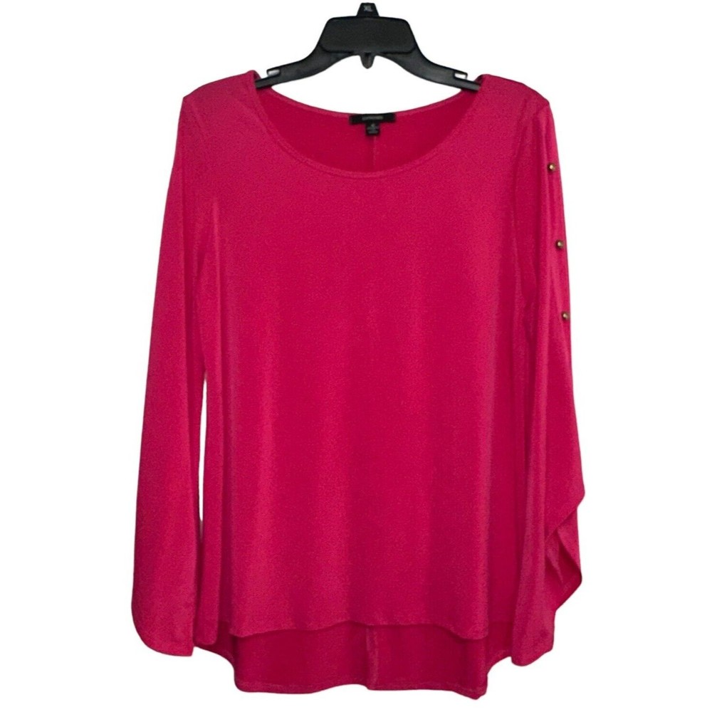 Espresso Womens Top Pink Blouse Size‎ M Kimono Open Sleeve Scoop Neck Pullover